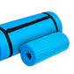 Tapete de ioga extra grosso BalanceFrom Fitness de 1" com joelheira e alça de transporte, azul