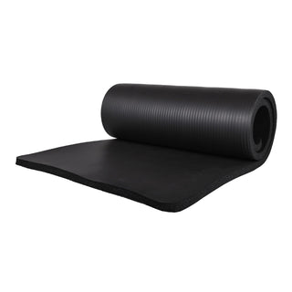 Tapete de ioga extra grosso BalanceFrom Fitness de 1" com joelheira e alça de transporte, preto