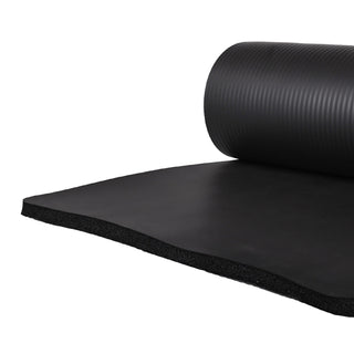Tapete de ioga extra grosso BalanceFrom Fitness de 1" com joelheira e alça de transporte, preto