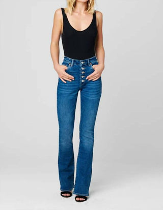 Blanknyc - Hoyt exposed button high rise mini boot cut Jean