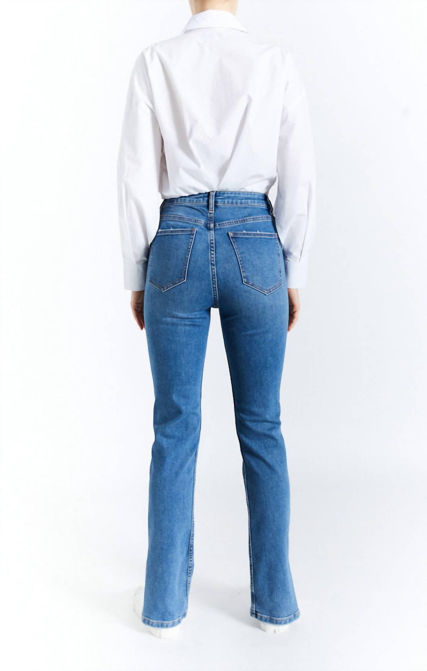 Oat Collective - High-rise Side Slit Straight Jeans