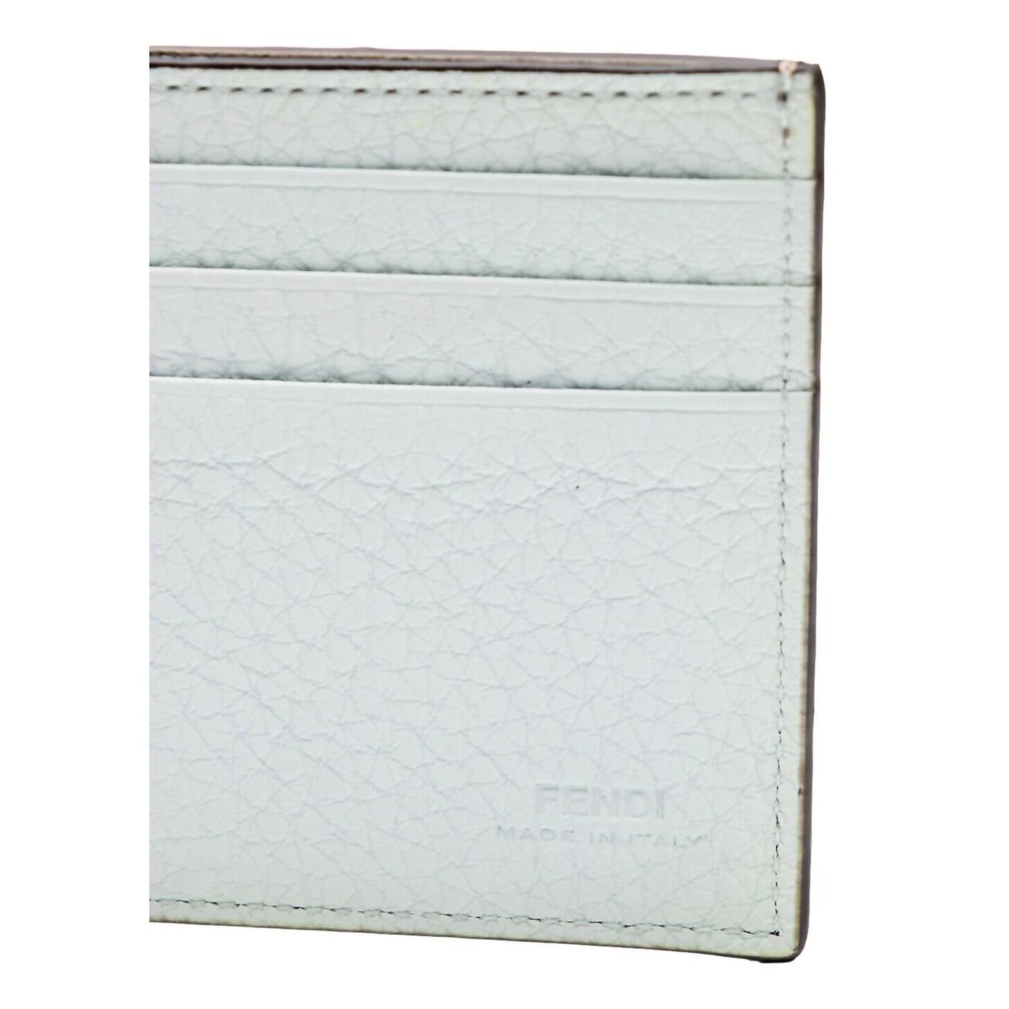 Fendi - Men's Ff Logo Plaque Pebbled Calf Leather Bifold Wallet