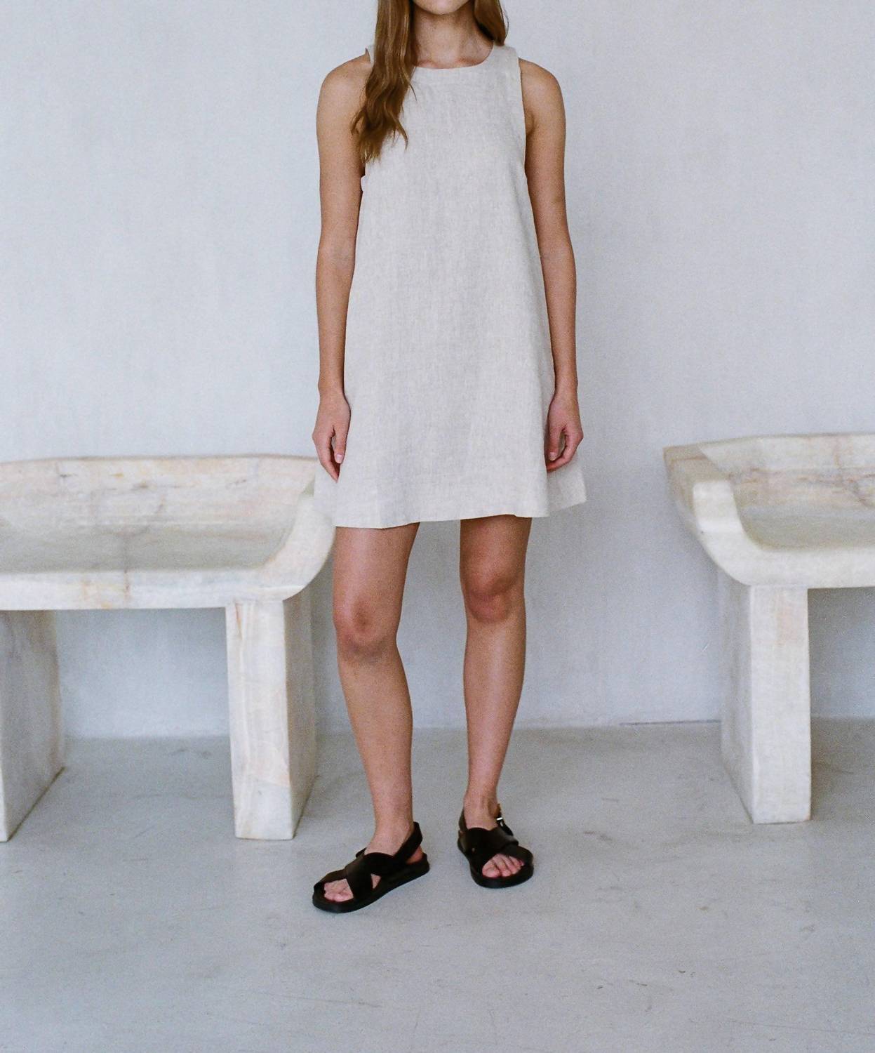 A.Ren - Woven Linen Mini Dress