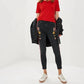 Topshop - Moto Stripe Floral Embroidery High Rise Skinny Jeans
