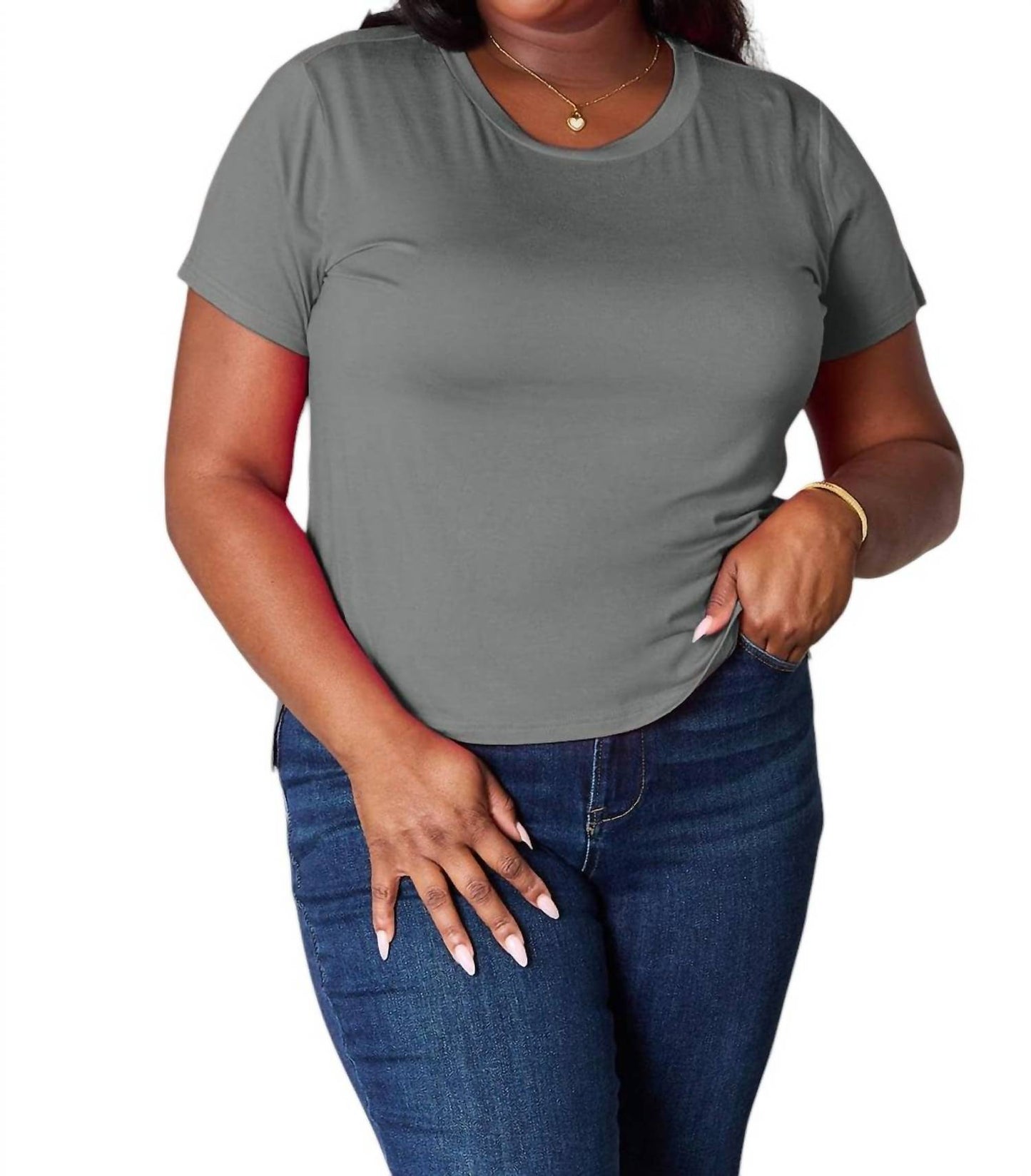 Basic Bae - Full Size Round Neck Short Sleeve T-Shirt