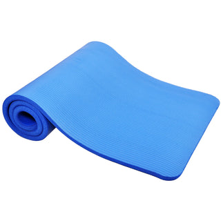 Tapete de ioga extra grosso Signature Fitness de 1" com alça de transporte, azul