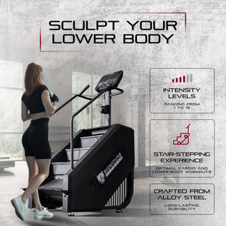 Signature Fitness Continuous Climber para exercícios cardiovasculares e da parte inferior do corpo, branco