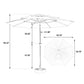 Aluminium 10ft 3 Tier Auto-tilt Outdoor Patio Umbrella - Dark Blue