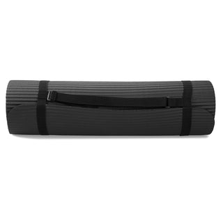 BalanceFrom Fitness 7 Piece Yoga Set with Mat, Stretch Strap & Knee Pad, Black