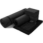 Conjunto de ioga BalanceFrom Fitness com 7 peças, tapete, faixa elástica e joelheira, preto
