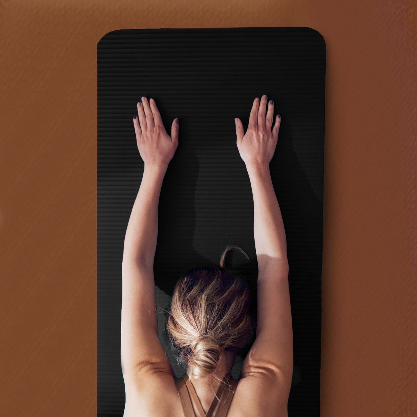 Conjunto de ioga BalanceFrom Fitness com 7 peças, tapete, faixa elástica e joelheira, preto