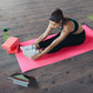 Conjunto de ioga BalanceFrom Fitness com 7 peças, tapete, faixa elástica e joelheira, rosa
