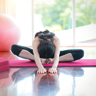 Conjunto de ioga BalanceFrom Fitness com 7 peças, tapete, faixa elástica e joelheira, rosa