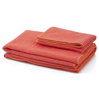 Conjunto de ioga BalanceFrom Fitness com 7 peças, tapete, faixa elástica e joelheira, vermelho