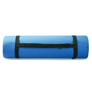 Conjunto de ioga BalanceFrom Fitness com 7 peças, tapete, faixa elástica e joelheira, azul