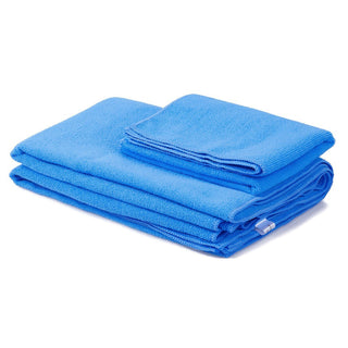 Conjunto de ioga BalanceFrom Fitness com 7 peças, tapete, faixa elástica e joelheira, azul