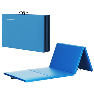 Tapete de ginástica dobrável multiuso BalanceFrom 4' x 8' x 2", azul