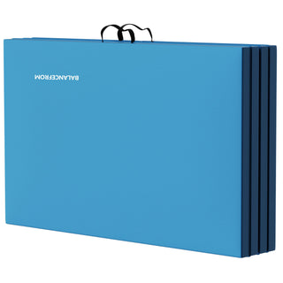 Tapete de ginástica dobrável multiuso BalanceFrom 4' x 8' x 2", azul