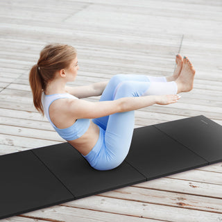 Tapete de ginástica dobrável multiuso BalanceFrom 4' x 6' x 2", preto