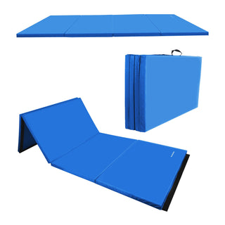 Tapete de ginástica dobrável multiuso BalanceFrom 4' x 6' x 2", azul