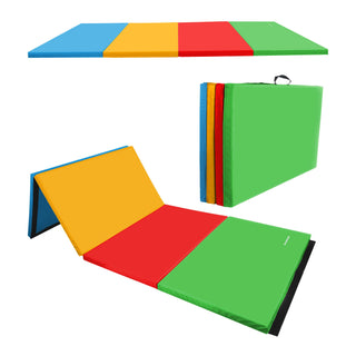 Tapete de ginástica dobrável multifuncional BalanceFrom 4' x 6' x 2" para ginástica, multiuso