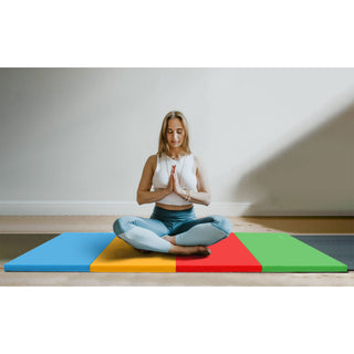 Tapete de ginástica dobrável multifuncional BalanceFrom 4' x 6' x 2" para ginástica, multiuso