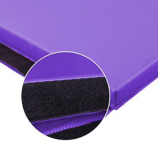 Tapete de ginástica dobrável multifuncional BalanceFrom 4' x 6' x 2", roxo