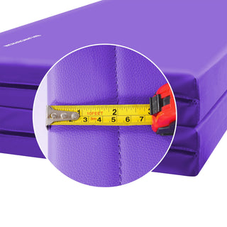 Tapete de ginástica dobrável multifuncional BalanceFrom 4' x 6' x 2", roxo
