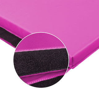 Tapete de ginástica dobrável multifuncional BalanceFrom 4' x 6' x 2", rosa