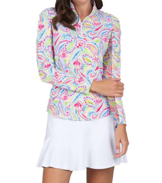 Ibkul - Blusa com gola falsa e zíper - Massie