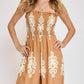 Trendsi - Umgee Full Size Smocked Printed Wide Leg Jumpsuit Plus Size