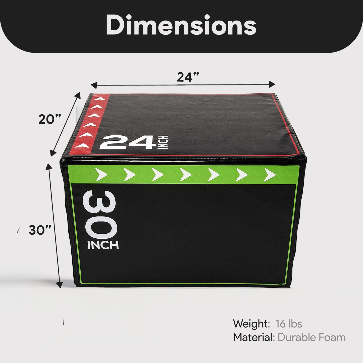 BalanceFrom Fitness Caixa de exercícios pliométricos 3 em 1 versátil de 16 libras