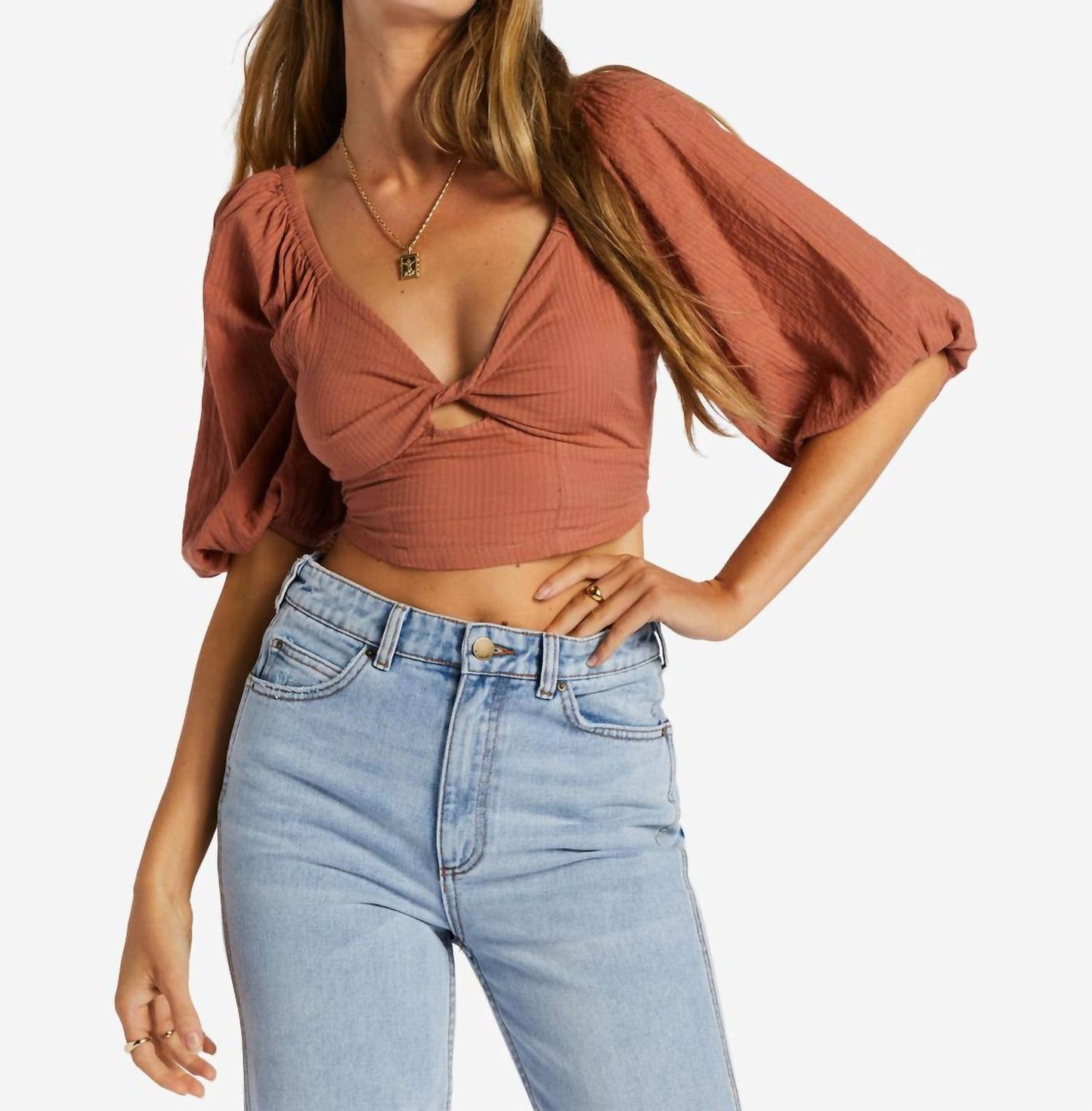 Billabong - Del Sole Puff Sleeves Top