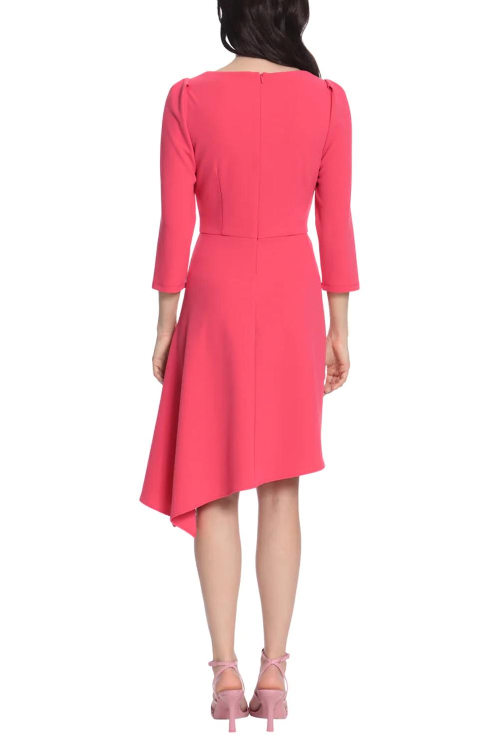 Donna Morgan - Three Quarter Sleeve Oblique Dress