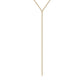 Eklexic - Women's Micro Cable Link Chain Lariat Necklace