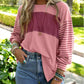 Lovesoft - Clashing Stripe Bishop Sleeve Top