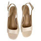 Ann Taylor - Women's Leather Square Toe Slingback Sandals