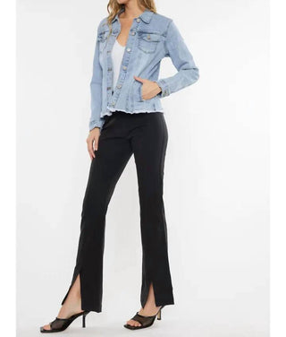 Kancan - Jaqueta jeans com bainha desfiada
