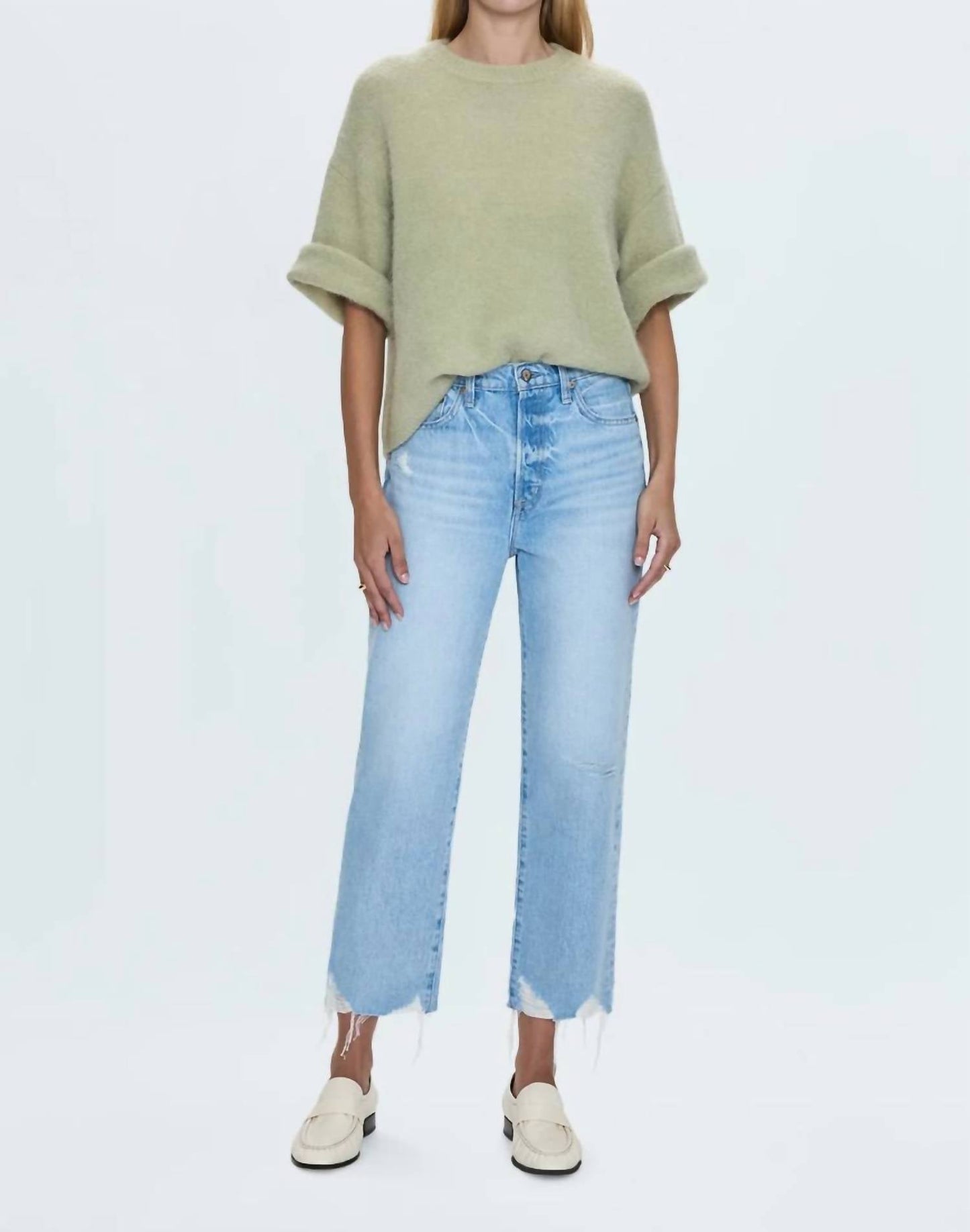 Pistola - Cassie Crop Super High Rise Straight Denim