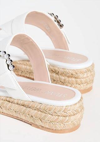 Stuart Weitzman - Sandália de alpargata com fivela de pérola