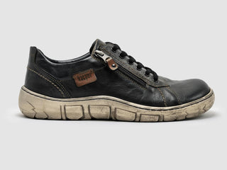 Kcr Group - Sapatos de couro com zíper originais masculinos