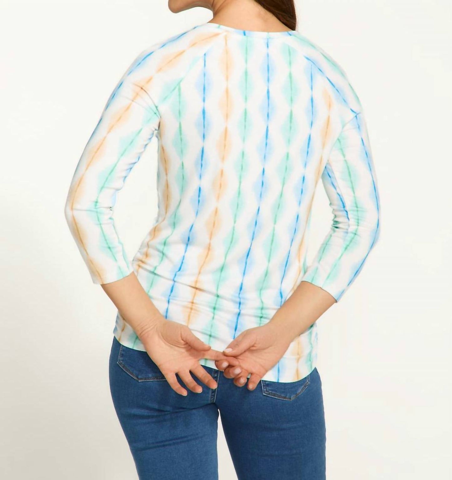 Fdj - 3/4 Sleeve Scoop Neck Top