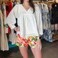 Before You - Cotton V-neck Blouse