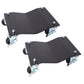 Heavy Duty Steel Vehicle Dollies with Brakes, 2500Lbs Capacity