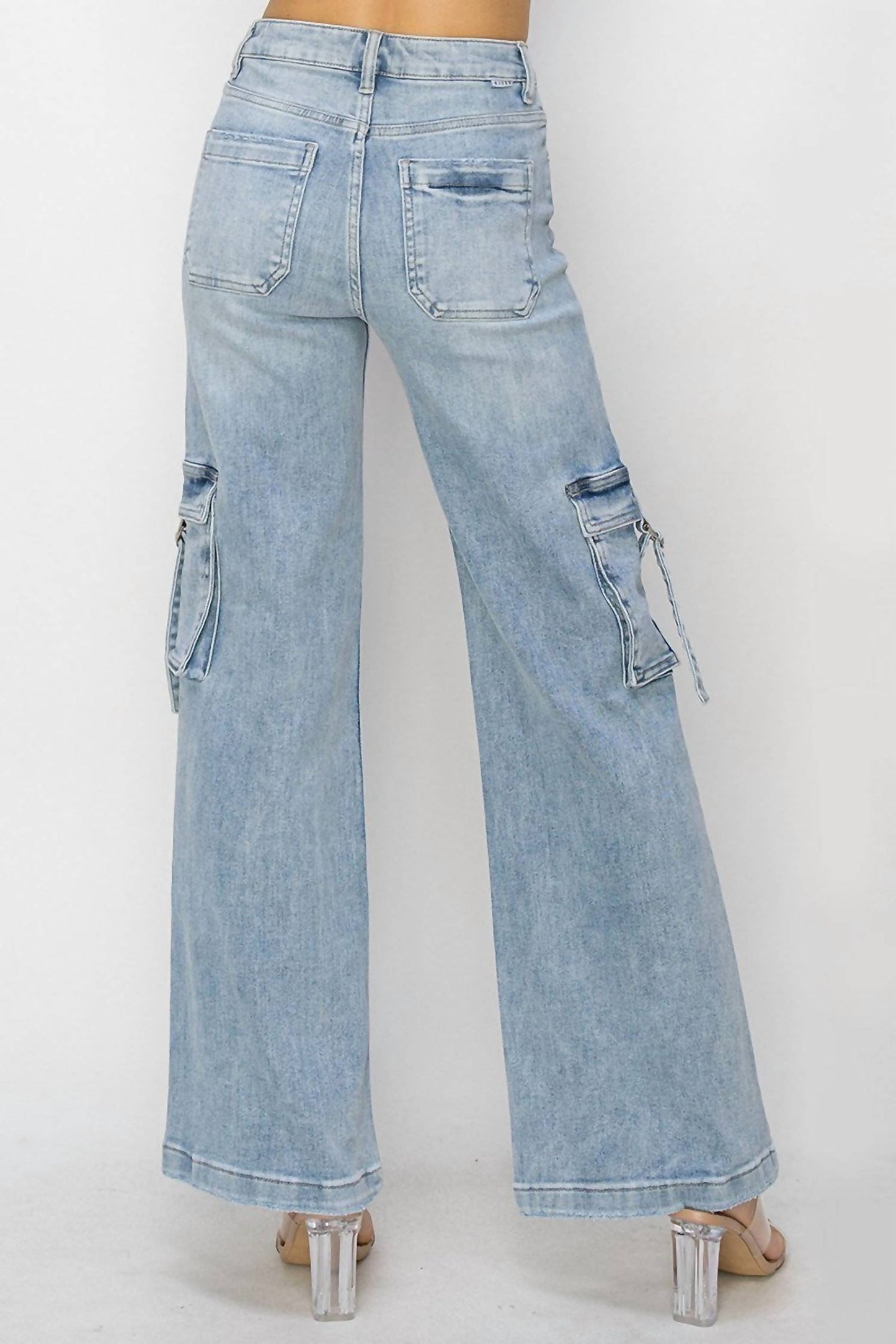Risen - Felicia Cargo Pocket Wide Leg Denim