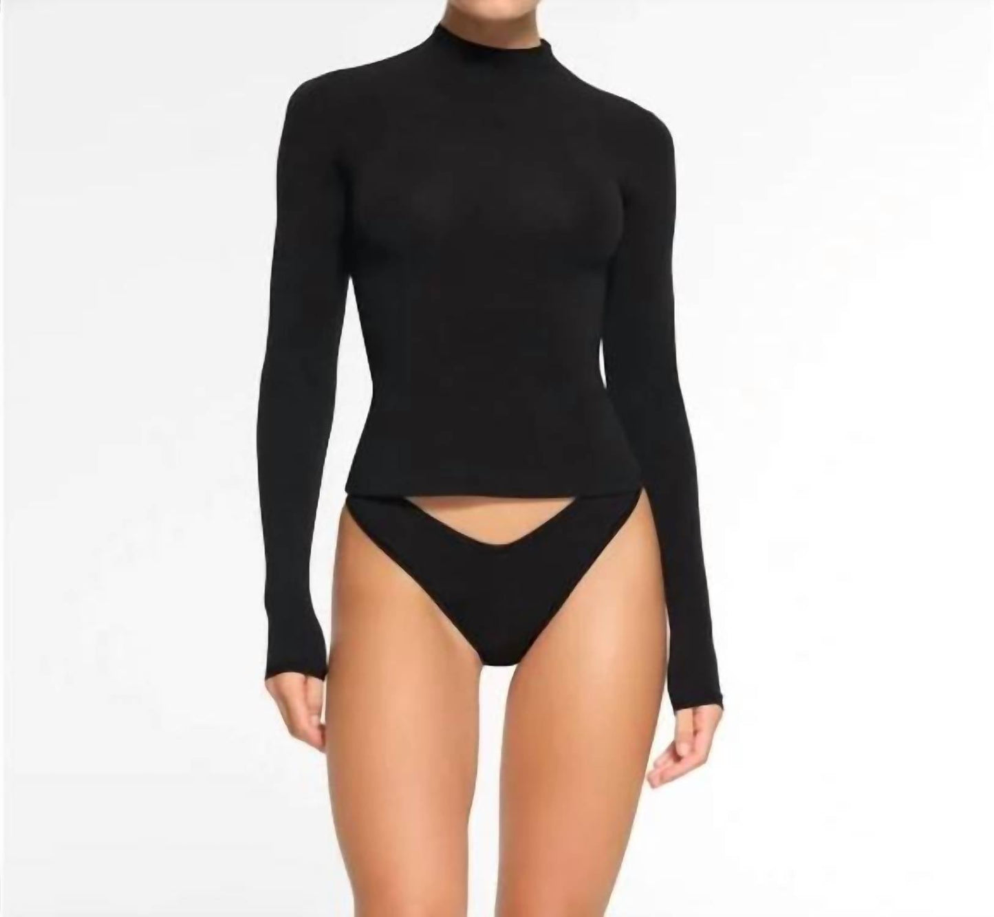 Skims - COTTON JERSEY TURTLENECK LONG SLEEVE TEE