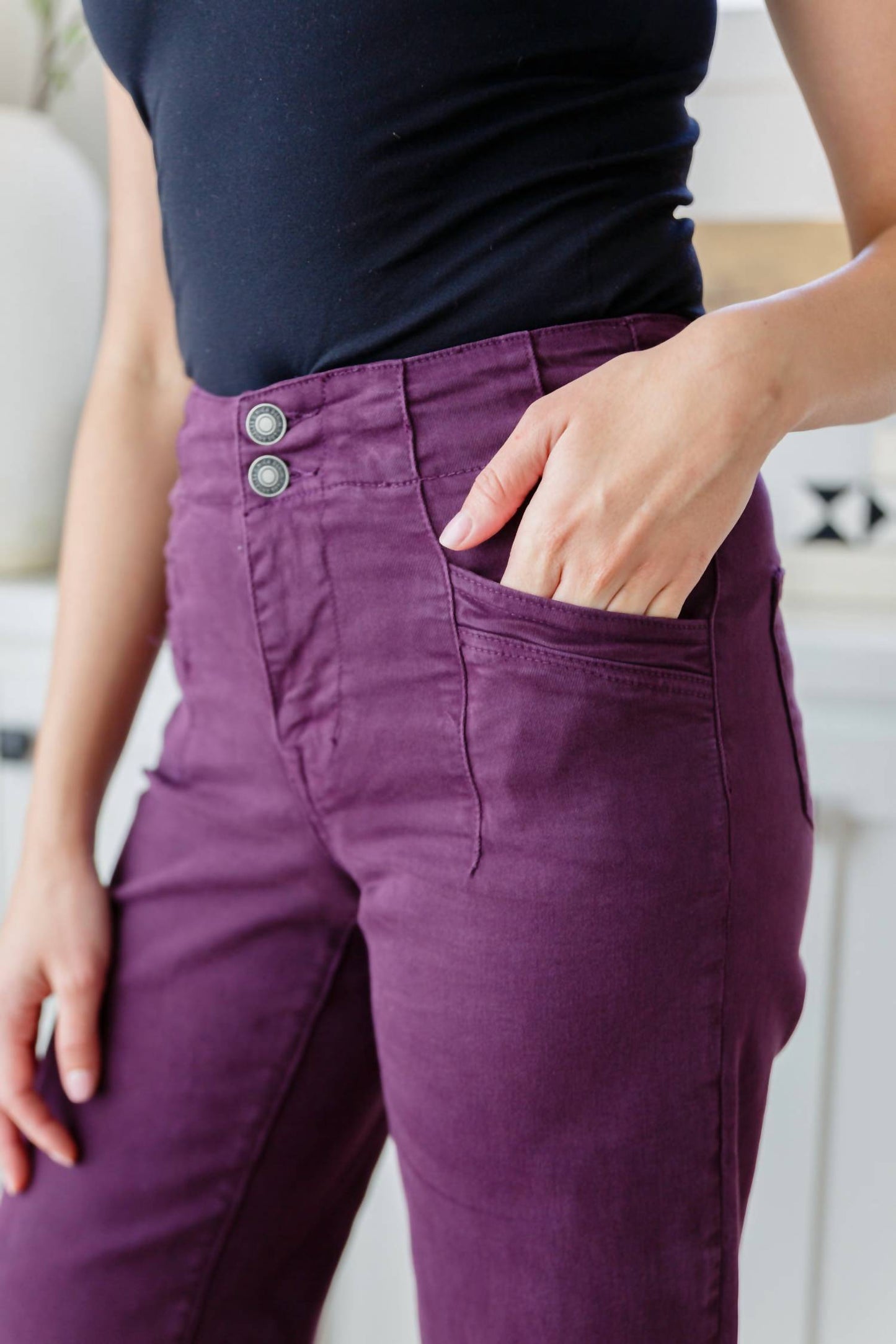 Mica Denim - Petunia High Rise Wide Leg Jeans