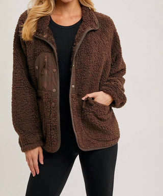 Bluivy - Women's Button Down Fleece Sherpa Jacket