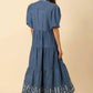 Hale Bob - Halebob Chambray Tencel Maxi Embroidery Dress
