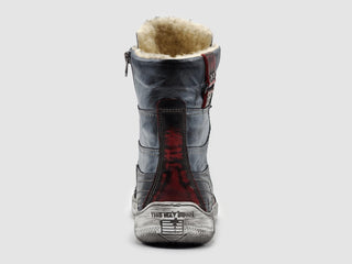 Kcr Group - Men's Tall Comfort Thick Wool-lined Zip-up Leather Boots